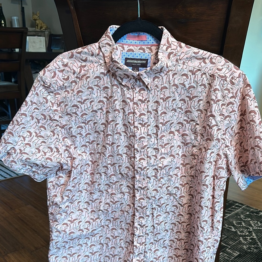 Johnstone & Murphy Pink Casual Button Down Shirt